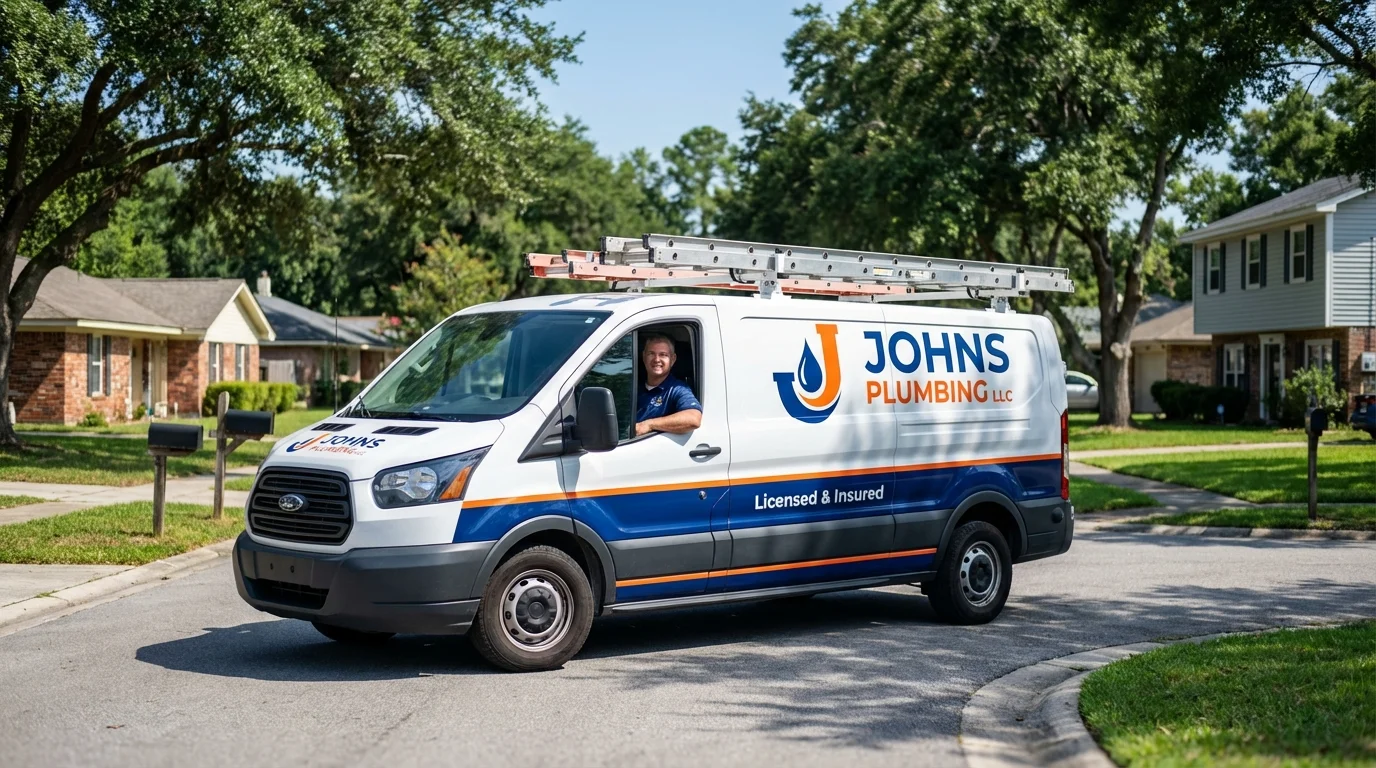 Johns Plumbing LLC service van in Prairie du Chien, WI